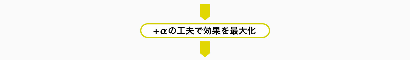 ＋αの工夫で効果を最大化